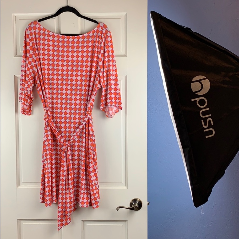 Leota Colorful Dress with Tie 2x